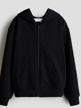 H&M Black Zip-Up Hoodie Size XXL, NWT